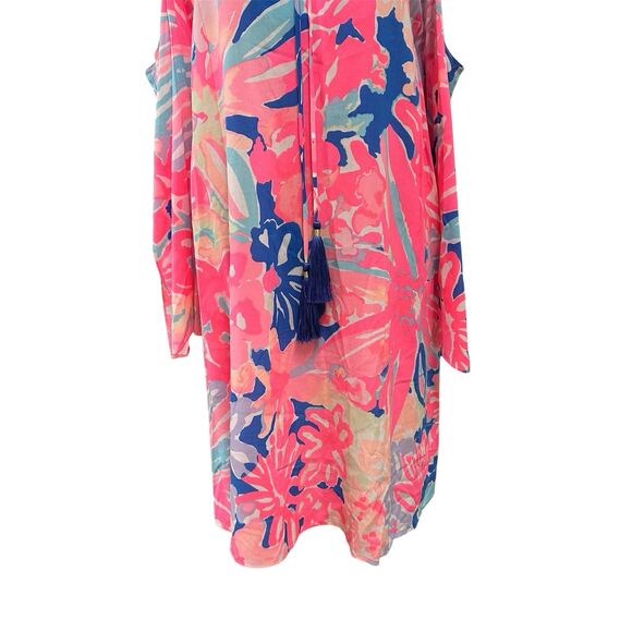 Lily Pulitzer Benicia In Playa Hermosa Tunic Dress Cold Shoulder Size S Resort - Picture 3 of 12